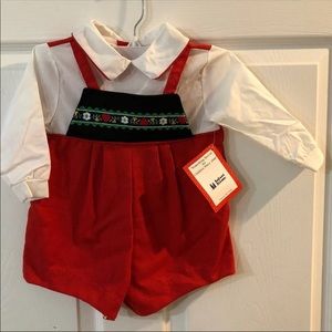 NWT-Vintage Cradle Club Something New Boy’s Romper Sz 18M